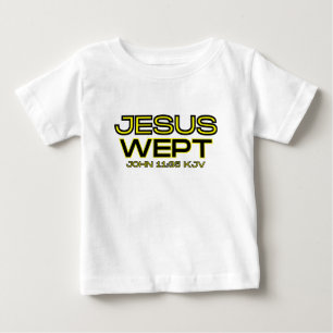 John 11:35 Bible Verse KJV Zitat Baby T-shirt