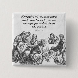 John 13:16 Jesus & 12 Jünger Christliche Bibel Button