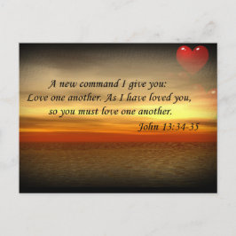 John 13:34-35 Liebe einander Postkarte