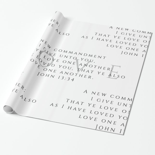 John 13:34 Geschenkpapier über Weihnachtswrap (Ungerollt)