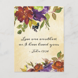 John 13:34 Liebe einander, wie ich dich geliebt ha Postkarte