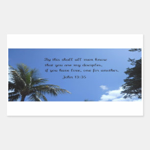 John 13:35 rechteckiger aufkleber