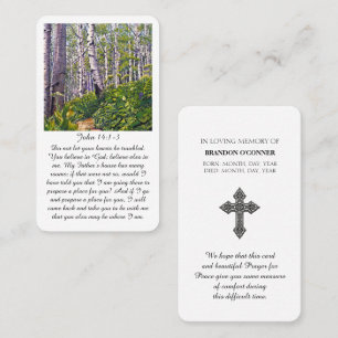 John 14:1-3 Beerdigungssympathie-Karte Visitenkarte