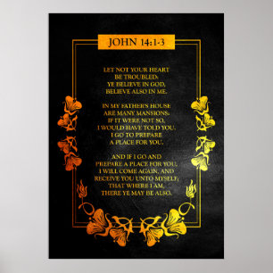 John 14:1-3 Bibelverse Poster