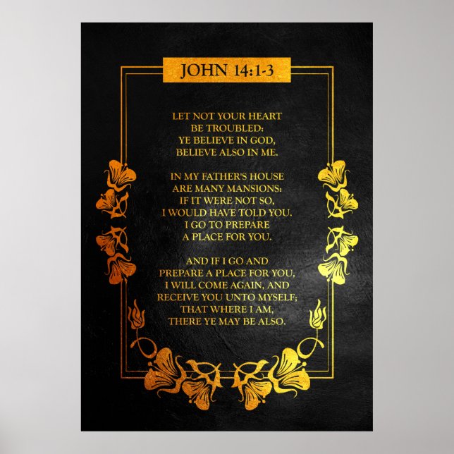 John 14:1-3 Bibelverse Poster (Vorne)