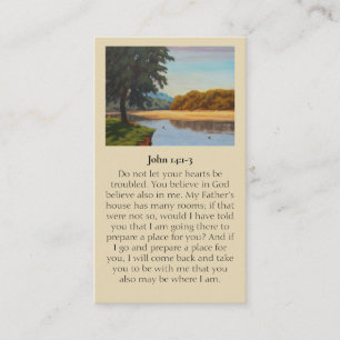 John 14:1-3 Feier der Sympathie-Karte des Lebens Visitenkarte