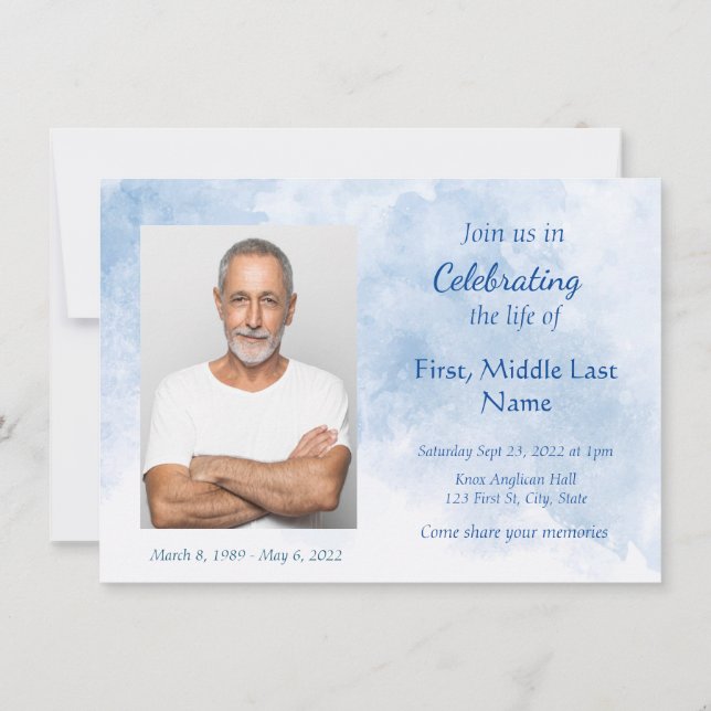 JOHN 14:1:3   Scripture Celebration of Life   Einladung (Rückseite)