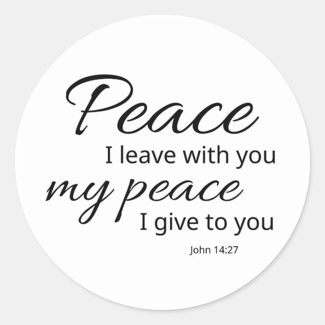 John 14:27 Aufkleber | Frieden gebe ich euch (Vorderseite)