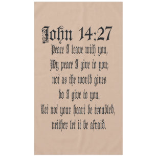 John-14:27   Bibel-Vers-kundenspezifisches Tischdecke