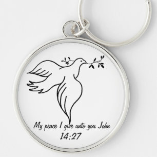 John 14:27 Bibelverse Religion Christentum Dove Schlüsselanhänger