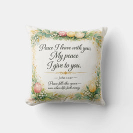 John 14:27 Bible Verse, Messianic Jewish Decor Kissen