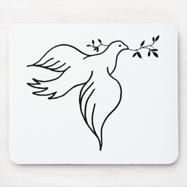John 14:27 Christentum Taube Vogelflügel Flug Mousepad (Vorne)