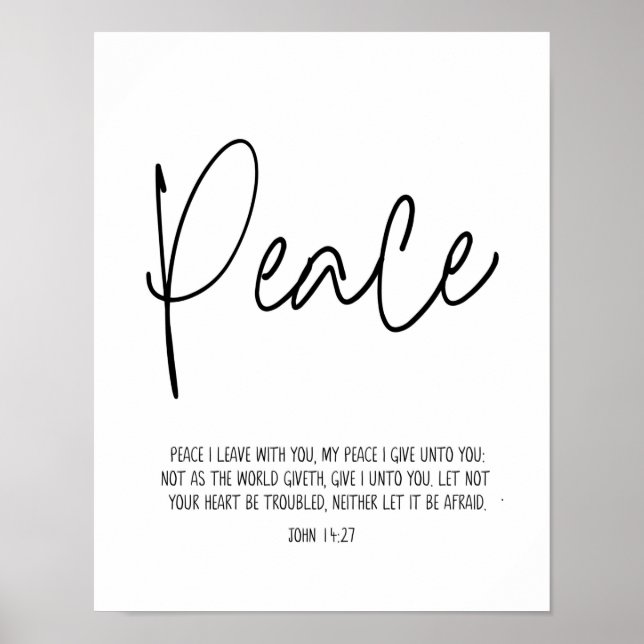 John 14:27 Friede, den ich mit dir Verlassen habe, Poster (Vorne)
