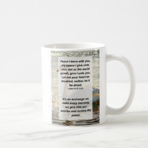 John 14:27 Friede verlass ich mit dir, mein Friede Kaffeetasse