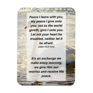 John 14:27 Friede verlass ich mit dir, mein Friede Magnet