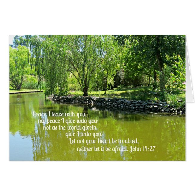 John 14:27 Friede verließ ich mit dir.. (Vorderseite (Horizontal))