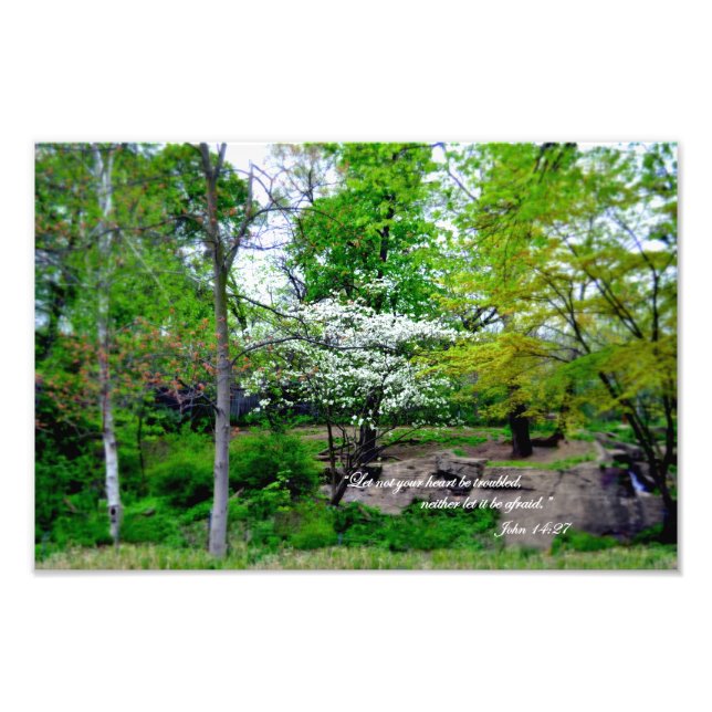 John 14:27 Ließ nicht, dass dein Herz beunruhigt s Fotodruck (Vorne)