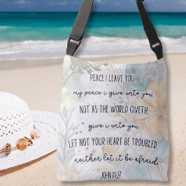 John 14:27, Peace, Bible Verse Bohemisch Tragetaschen Mit Langen Trägern