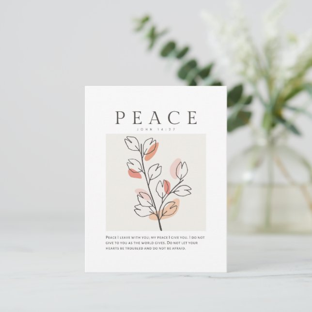 John 14:27 Peace I leave with you Postkarte (Stehend Vorderseite)