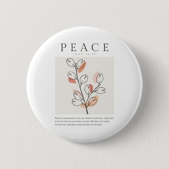 John 14:27 Peace verließ ich mit dir Button (Vorderseite)