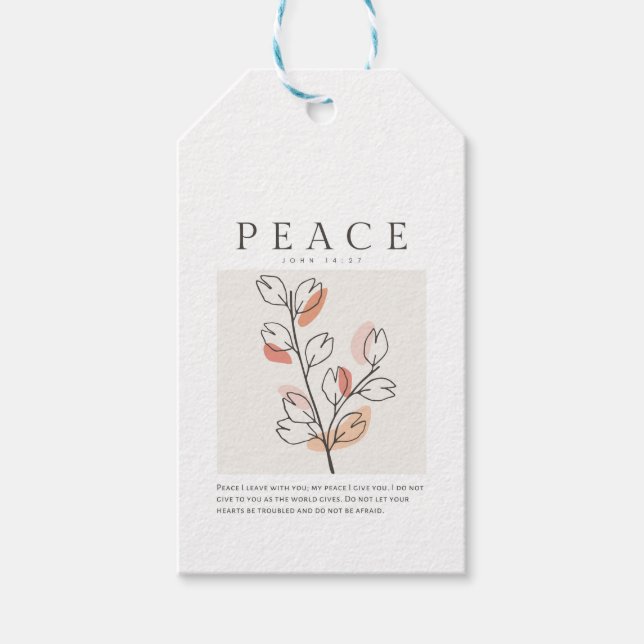 John 14:27 Peace verließ ich mit dir Geschenkanhänger (Vorderseite)