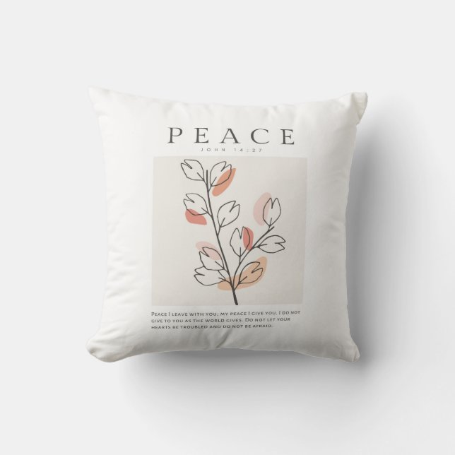 John 14:27 Peace verließ ich mit dir Kissen (Vorderseite)