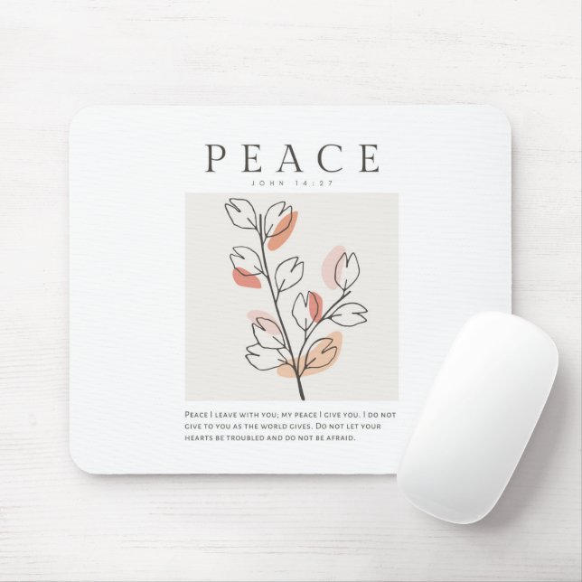 John 14:27 Peace verließ ich mit dir Mousepad (Mit Mouse)