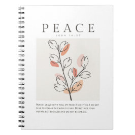 John 14:27 Peace verließ ich mit dir Notizblock