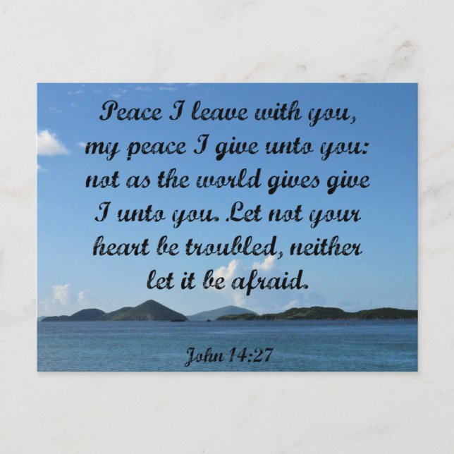 John 14:27 Peace verließ ich mit dir Postkarte (Vorderseite)