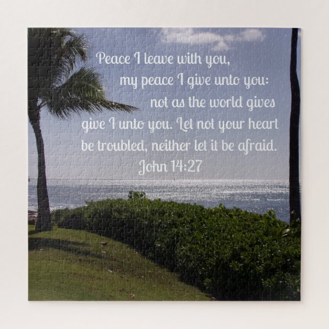John 14:27 Peace verließ ich mit dir Puzzle (Vertikal)