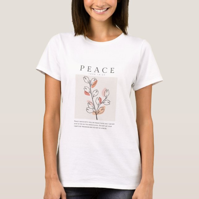 John 14:27 Peace verließ ich mit dir T-Shirt (Vorderseite)