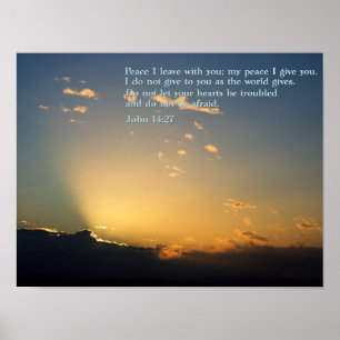 John 14:27 Sonnenaufgang Poster