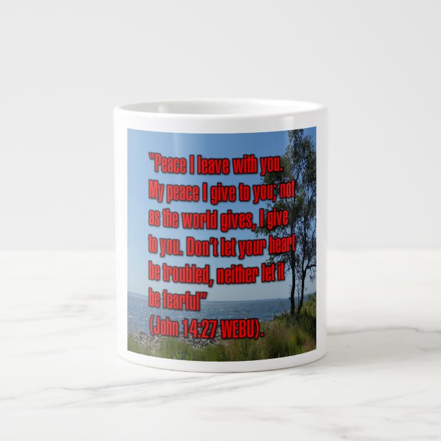 John 14:27 WEBU Mug Jumbo-Tasse (Vorderseite)