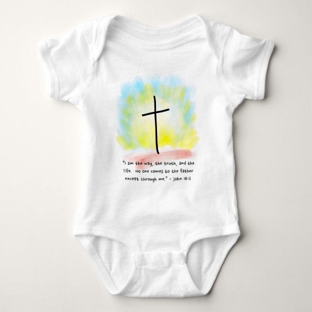 JOHN 14:6 Baby Jersey Bodysuit Baby Strampler (Vorderseite)