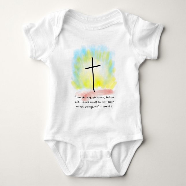 JOHN 14:6 Baby Jersey Bodysuit Strampler (Vorderseite)