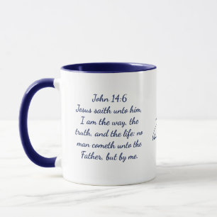 John 14:6 Bible Verse Classic 11 oz Coffee Tasse