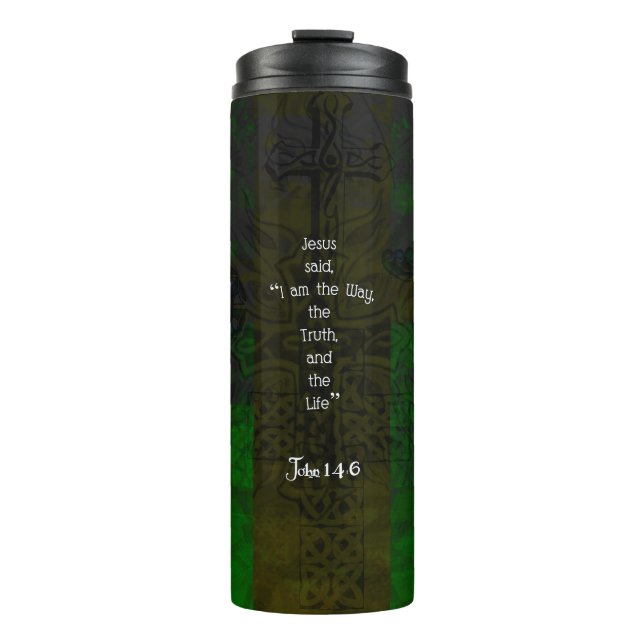 John 14:6 Bible Verse Inspiration Path Zitat Thermosbecher (Vorderseite)