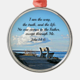 John 14:6 Ich bin der Weg.. Silbernes Ornament