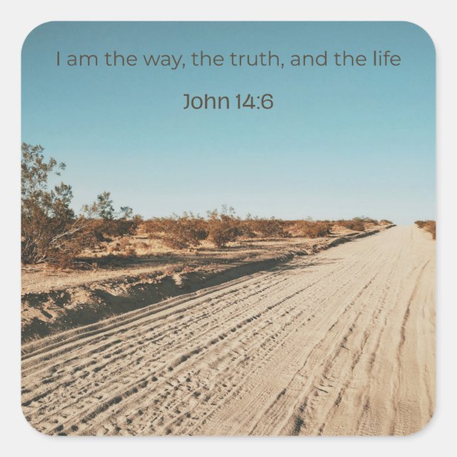 John 14:6 KJV Sticker – Desert Faith Collection (Vorderseite)