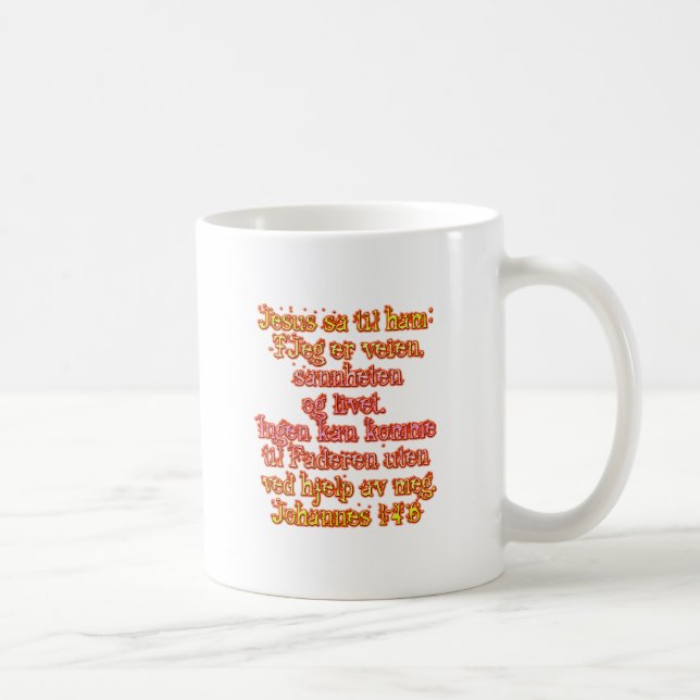 John 14:6 Norwegisch Tasse (Rechts)