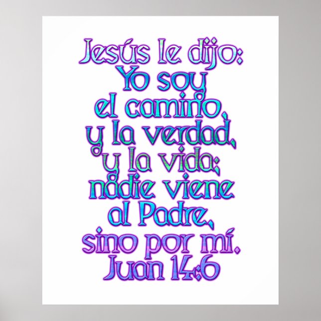 John 14:6 Spanisch Poster (Vorne)