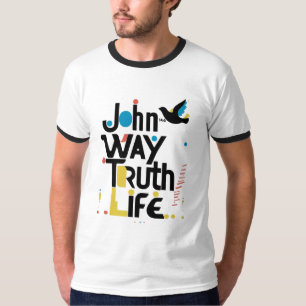 John 14:6 Stilisierte Dove 60er Pop Art T-Shirt