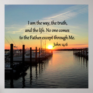 JOHN 14:6 SUNSET FOTO DESIGN POSTER