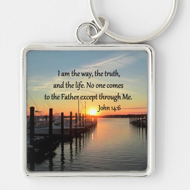 JOHN 14:6 SUNSET FOTO DESIGN SCHLÜSSELANHÄNGER (Vorne)