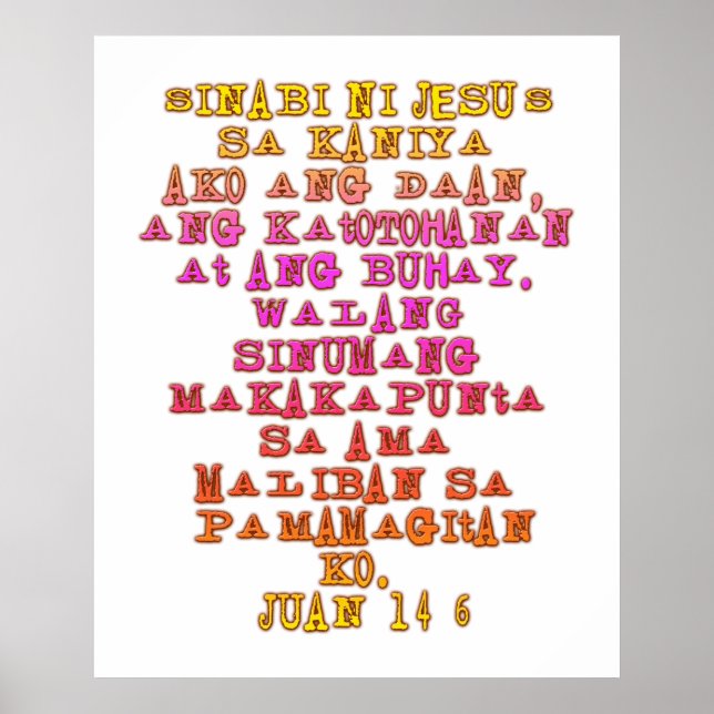John 14:6 Tagalog Poster (Vorne)