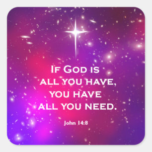 John 14:8 quadratischer aufkleber