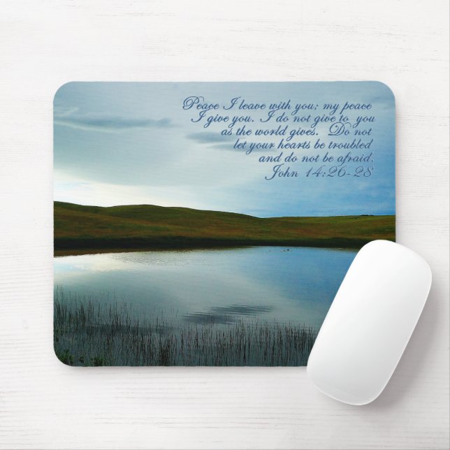 John 14 Peace Scripture Inspirational Mousepad (Mit Mouse)