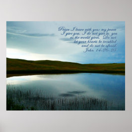 John 14 Peace Scripture Inspirational Poster