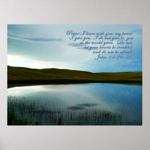 John 14 Peace Scripture Inspirational Poster