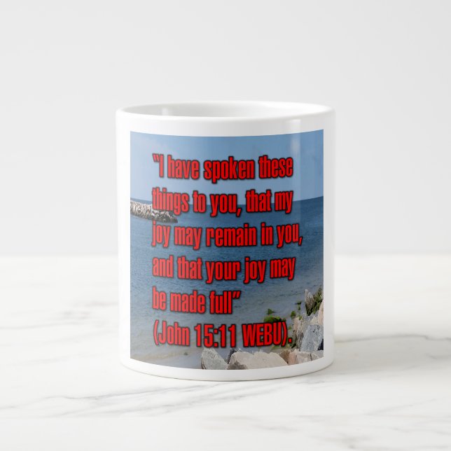 John 15:11 WEBU Mug Jumbo-Tasse (Vorderseite)